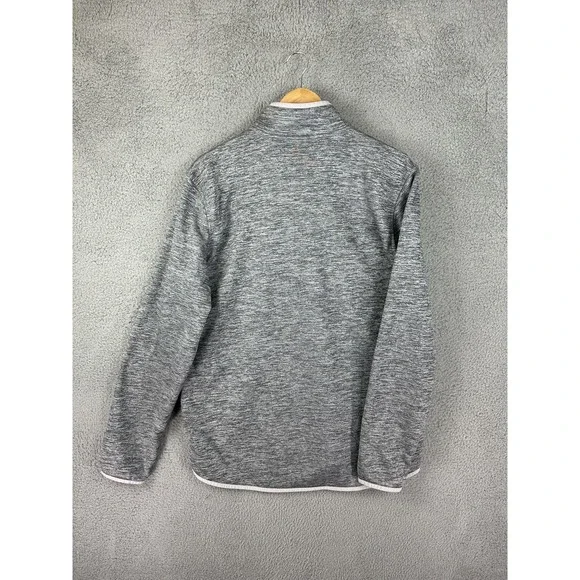 Under Armour Pullover Mens Large Heather Gray ColdGear Quarter Zip Fleece Lined Zip Up